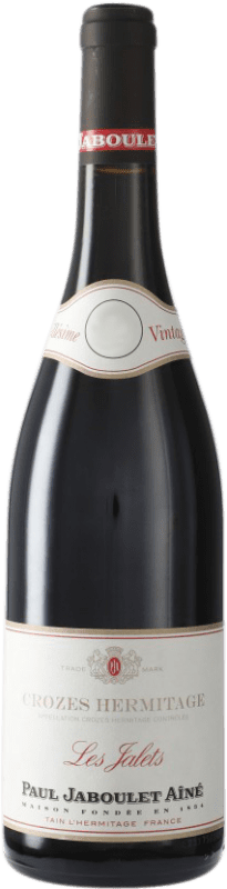 24,95 € Spedizione Gratuita | Vino rosso Paul Jaboulet Aîné Les Jalets A.O.C. Crozes-Hermitage Francia Syrah Bottiglia 75 cl