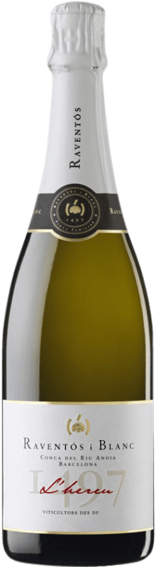 13,95 € Spedizione Gratuita | Spumante Bianco Raventós i Blanc L'Hereu Brut D.O. Cava Spagna Macabeo, Xarel·lo, Parellada 75 cl