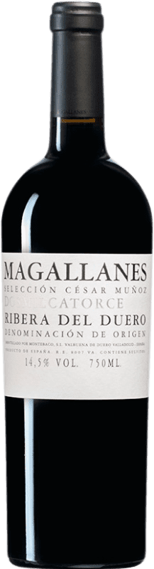 32,95 € Spedizione Gratuita | Vino rosso César Muñoz Magallanes D.O. Ribera del Duero Castilla y León Spagna Tempranillo Bottiglia 75 cl