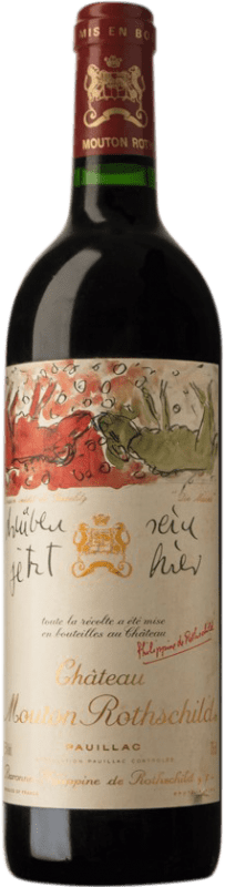 765,95 € Envio grátis | Vinho tinto Château Mouton-Rothschild 1989 A.O.C. Pauillac Bordeaux França Merlot, Cabernet Sauvignon, Cabernet Franc Garrafa 75 cl