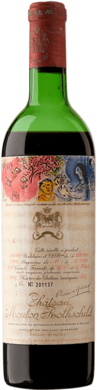 875,95 € 免费送货 | 红酒 Château Mouton-Rothschild 1970 A.O.C. Pauillac 波尔多 法国 Merlot, Cabernet Sauvignon, Cabernet Franc 瓶子 75 cl