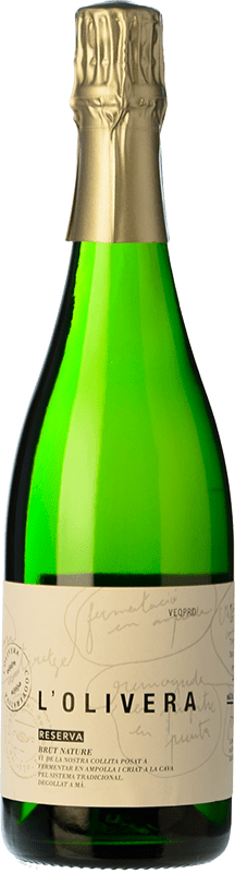 10,95 € 免费送货 | 白起泡酒 L'Olivera Brut Nature 预订 D.O. Costers del Segre 西班牙 Macabeo, Parellada 瓶子 75 cl