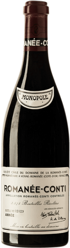 27 519,95 € Free Shipping | Red wine Romanée-Conti A.O.C. Côte de Nuits Burgundy France Pinot Black Bottle 75 cl