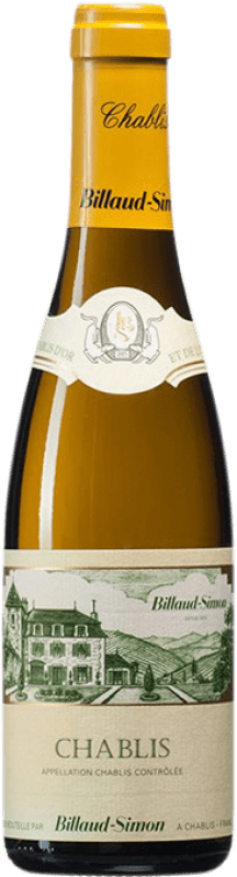 11,95 € Envío gratis | Vino Blanco Billaud-Simon A.O.C. Chablis Borgoña Francia Chardonnay Media Botella 37 cl
