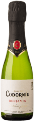4,95 € Spedizione Gratuita | Spumante Bianco Codorníu Benjamín Seco — Secco D.O. Cava Catalogna Spagna Macabeo, Xarel·lo, Parellada Bottiglietta 20 cl