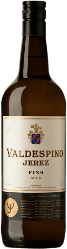 10,95 € Envío gratis | Vino generoso Valdespino Seco D.O. Jerez-Xérès-Sherry Andalucía España Palomino Fino Botella 1 L