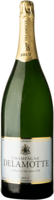 289,95 € Spedizione Gratuita | Spumante bianco Delamotte Brut A.O.C. Champagne champagne Francia Pinot Nero, Chardonnay, Pinot Meunier Bottiglia Jéroboam-Doppio Magnum 3 L