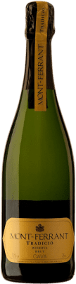 10,95 € 免费送货 | 白起泡酒 Mont-Ferrant 香槟 D.O. Cava 西班牙 Macabeo, Xarel·lo, Chardonnay, Parellada 瓶子 75 cl