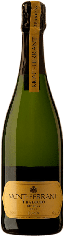 10,95 € Spedizione Gratuita | Spumante Bianco Mont-Ferrant Brut D.O. Cava Spagna Macabeo, Xarel·lo, Chardonnay, Parellada 75 cl
