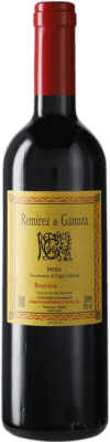 38,95 € Kostenloser Versand | Rotwein Remírez de Ganuza Reserve — Gereift D.O.Ca. Rioja Spanien Tempranillo, Graciano, Viura, Malvasia Medium-Flasche 50 cl