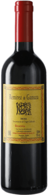 36,95 € Spedizione Gratuita | Vino rosso Remírez de Ganuza Riserva D.O.Ca. Rioja Spagna Tempranillo, Graciano, Viura, Malvasía Bottiglia Medium 50 cl