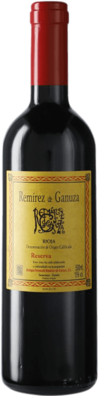 38,95 € 送料無料 | 赤ワイン Remírez de Ganuza レセルバ D.O.Ca. Rioja スペイン Tempranillo — テンプラニーリョ, Graciano — グラシアーノ, Viura — ヴィウラ, Malvasia — マルヴァジア ミディアムボトル 50 cl