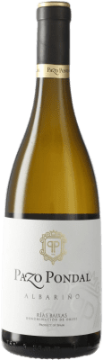 22,95 € Envío gratis | Vino blanco Pazo Pondal D.O. Rías Baixas Galicia España Albariño Botella 75 cl