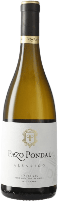 22,95 € Envoi gratuit | Vin blanc Pazo Pondal D.O. Rías Baixas Galice Espagne Albariño Bouteille 75 cl