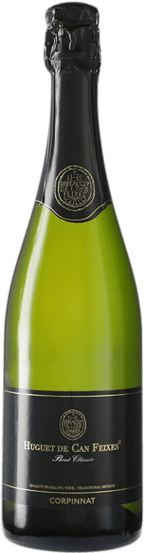 13,95 € Kostenloser Versand | Weißer Sekt Huguet de Can Feixes Brut — Herb Corpinnat Spanien Pinot Noir — Spätburgunder, Macabeo, Parellada Flasche 75 cl