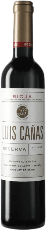 19,95 € Spedizione Gratuita | Vino rosso Luis Cañas Riserva D.O.Ca. Rioja Spagna Tempranillo, Graciano Bottiglia Medium 50 cl