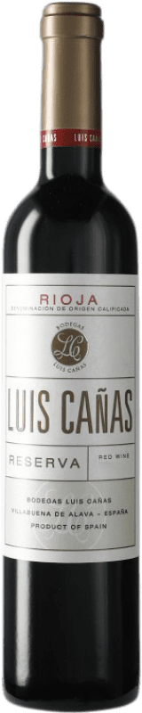 22,95 € Kostenloser Versand | Rotwein Luis Cañas Reserve — Gereift D.O.Ca. Rioja Spanien Tempranillo, Graciano Medium-Flasche 50 cl