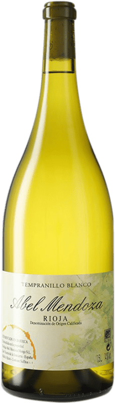 51,95 € Envio grátis | Vinho branco Abel Mendoza D.O.Ca. Rioja Espanha Tempranillo Branco Garrafa Magnum 1,5 L