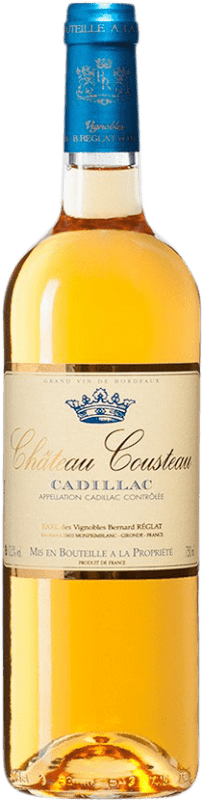 12,95 € Spedizione Gratuita | Vino bianco Château Cousteau A.O.C. Cadillac bordò Francia Sémillon Bottiglia 75 cl