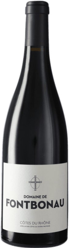 24,95 € 免费送货 | 红酒 Domaine de Fontbonau A.O.C. Côtes du Rhône 法国 Syrah, Grenache 瓶子 75 cl