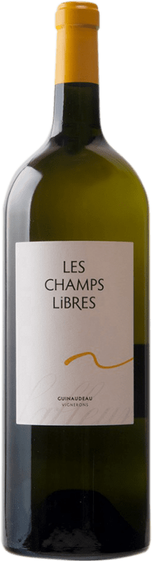 169,95 € Envio grátis | Vinho branco Les Champs Libres A.O.C. Pomerol Bordeaux França Sauvignon Branca, Sémillon Garrafa Magnum 1,5 L