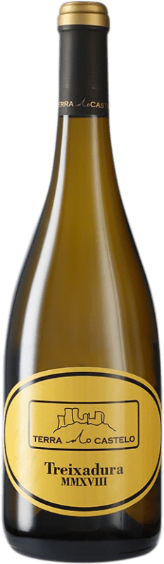 6,95 € Envío gratis | Vino blanco Terra do Castelo D.O. Ribeiro Galicia España Treixadura Botella 75 cl