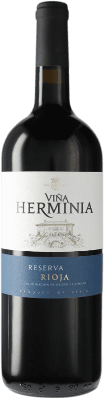 25,95 € 免费送货 | 红葡萄酒 Viña Herminia 珍藏 D.O.Ca. Rioja 西班牙 Tempranillo — 丹魄, Garnacha — 歌海娜, Graciano — 格拉西亚诺 大瓶 — Magnum 1,5 L