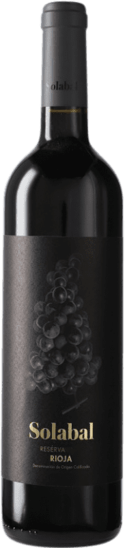 15,95 € Free Shipping | Red Wine Solabal Reserve — Aged D.O.Ca. Rioja Spain Bottle 75 cl
