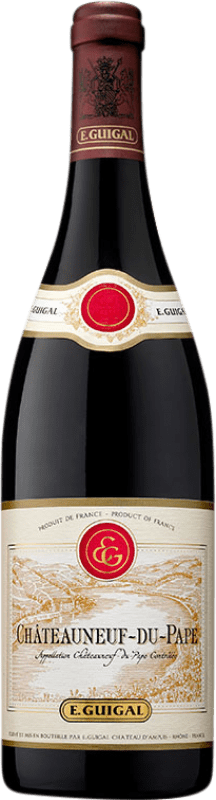 73,95 € Spedizione Gratuita | Vino rosso E. Guigal A.O.C. Châteauneuf-du-Pape Francia Syrah, Grenache, Mourvèdre Bottiglia 75 cl