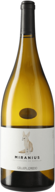 21,95 € Envío gratis | Vino blanco Credo Miranius D.O. Penedès Cataluña España Xarel·lo Botella Magnum 1,5 L