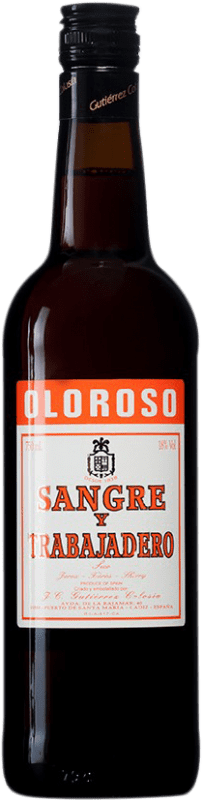 21,95 € Envio grátis | Vinho fortificado Gutiérrez Colosía Oloroso Sangre y Trabajadero D.O. Jerez-Xérès-Sherry Andaluzia Espanha Palomino Fino Garrafa 75 cl