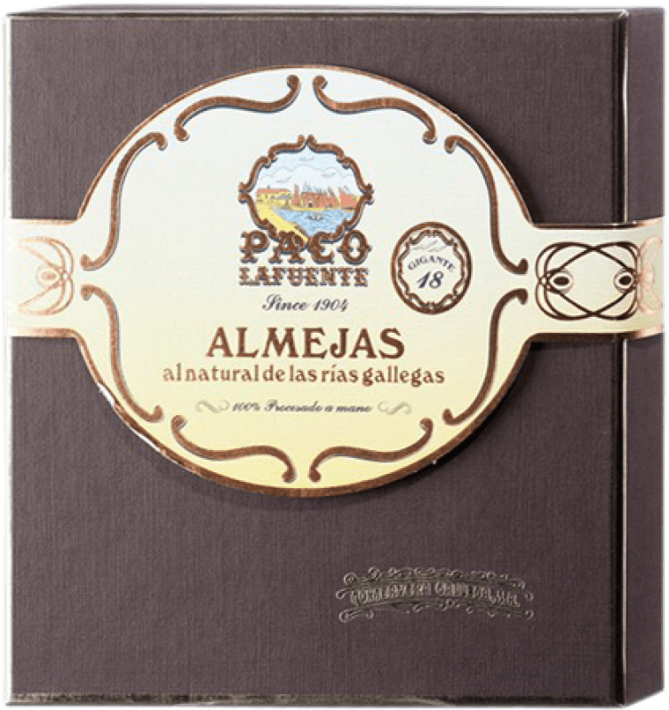 164,95 € Free Shipping | Shellfish Preserves Conservera Gallega Paco Lafuente Almejas Gigantes Natural Galicia Spain 18 Pieces