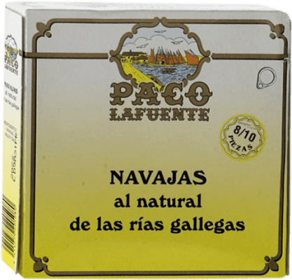 10,95 € Envío gratis | Conservas de Marisco Conservera Gallega Paco Lafuente Navajas Galicia España 8/10 Piezas