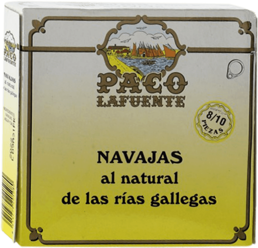 10,95 € 送料無料 | シーフードの保存食 Conservera Gallega Paco Lafuente Navajas ガリシア スペイン 8-10 個
