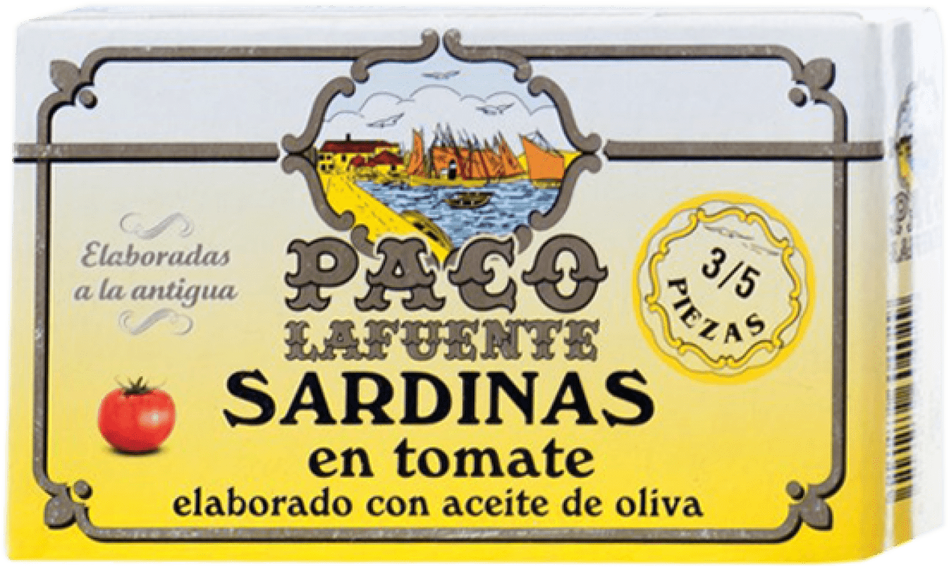 2,95 € Free Shipping | Conservas de Pescado Conservera Gallega Paco Lafuente Sardina en Tomate Galicia Spain 3/5 Pieces