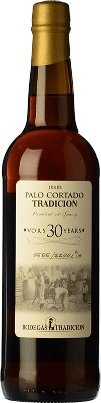 125,95 € Free Shipping | Fortified wine Tradición Palo Cortado Very Old Rare Sherry VORS D.O. Jerez-Xérès-Sherry Andalusia Spain Palomino Fino Bottle 75 cl