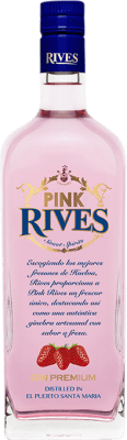 21,95 € Kostenloser Versand | Genever Gin Rives Pink — Rosé Andalusien Spanien 70 cl Fresa — Erdbeere