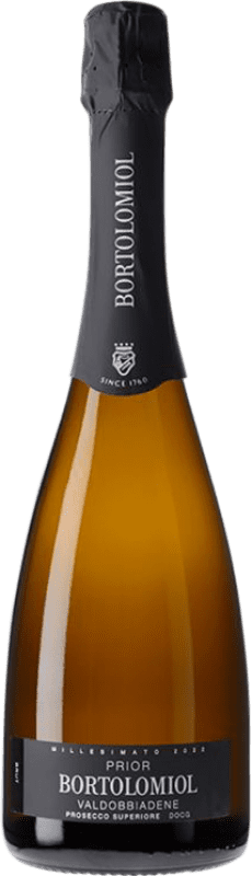 18,95 € Бесплатная доставка | Белое игристое Bortolomiol Prior D.O.C.G. Prosecco di Conegliano-Valdobbiadene Италия бутылка 75 cl