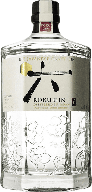 33,95 € Spedizione Gratuita | Gin Suntory Roku Japanese Craft Gin Giappone Bottiglia 70 cl