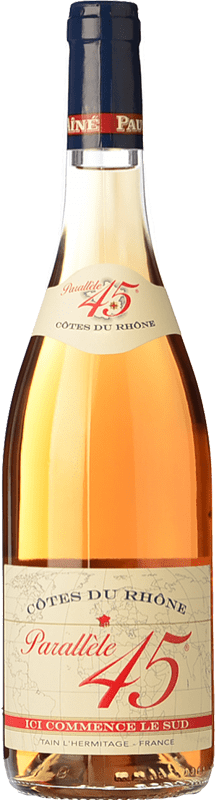 9,95 € Spedizione Gratuita | Vino Rosato Paul Jaboulet Aîné Parallèle 45 Rosé — Rosato A.O.C. Côtes du Rhône Francia Syrah, Garnacha — Grenache, Cinsault Bottiglia 75 cl