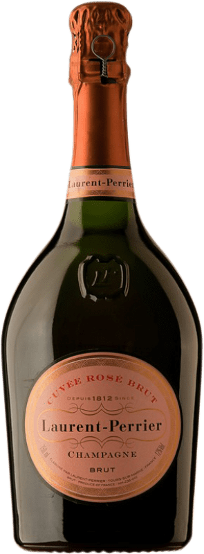 109,95 € Envio grátis | Espumante rosé Laurent Perrier Cuvée Rosé Brut Grande Reserva A.O.C. Champagne Champagne França Pinot Preto Garrafa 75 cl