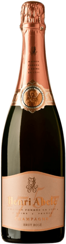 39,95 € Kostenloser Versand | Rosé Sekt Henri Abelé Brut — Herb Rosé A.O.C. Champagne Champagner Frankreich Pinot Noir — Spätburgunder, Chardonnay, Pinot Meunier — Schwarzriesling Flasche 75 cl