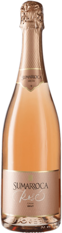 9,95 € Kostenloser Versand | Rosé Sekt Sumarroca Brut — Herb Rosé D.O. Cava Spanien 75 cl