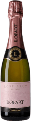 7,95 € Free Shipping | Rosé sparkling Llopart Rosé Brut Reserva Corpinnat Spain Grenache, Monastrell, Pinot Black Half Bottle 37 cl
