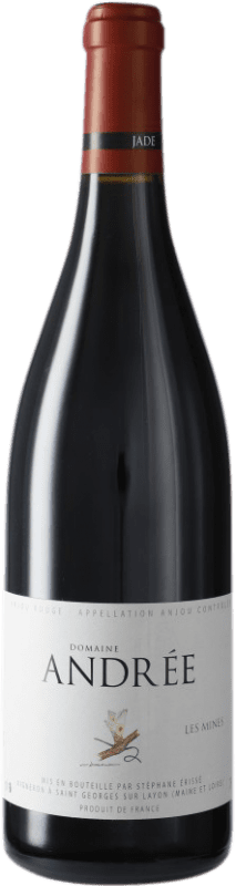 35,95 € Envío gratis | Vino tinto Domaine Andrée Rouge Les Mines A.O.C. Anjou Loire Francia Cabernet Franc Ecológico Botella 75 cl