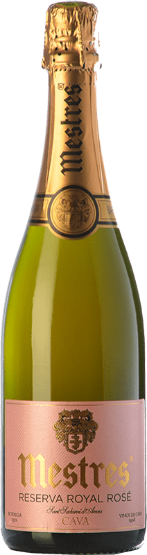 14,95 € Free Shipping | Rosé sparkling Mestres Royal Rosé Reserve D.O. Cava Spain Monastrell, Pinot Black, Trepat Bottle 75 cl