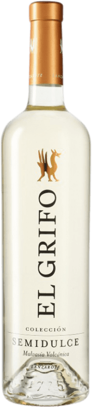 23,95 € Envío gratis | Vino blanco El Grifo Semi-Seco Semi-Dulce D.O. Lanzarote Islas Canarias España Malvasía Botella 75 cl