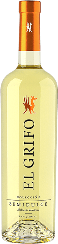 23,95 € Envío gratis | Vino blanco El Grifo Semi-Seco Semi-Dulce D.O. Lanzarote Islas Canarias España Malvasía Botella 75 cl