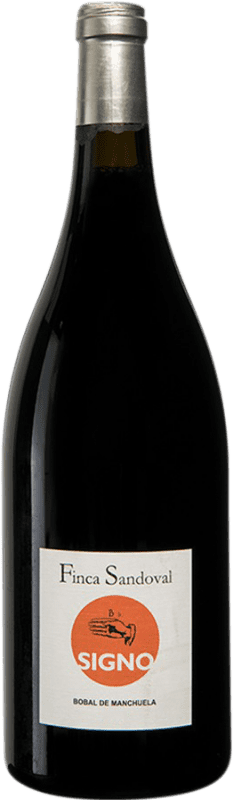 37,95 € Kostenloser Versand | Rotwein Finca Sandoval Signo D.O. Manchuela Kastilien-La Mancha Spanien Bobal Magnumflasche 1,5 L