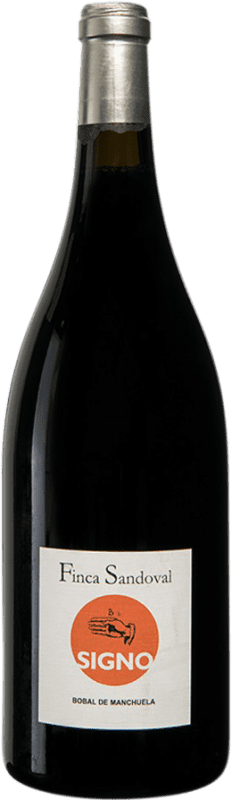 35,95 € Envío gratis | Vino tinto Finca Sandoval Signo D.O. Manchuela Castilla la Mancha España Bobal Botella Magnum 1,5 L